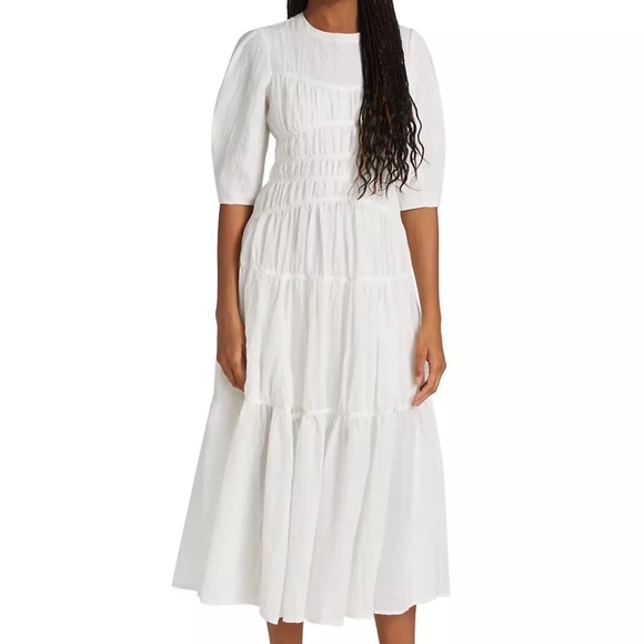 NWT - Moon River White Midi Dress, Open Back - Size L (LARGE) - Picture 2 of 7